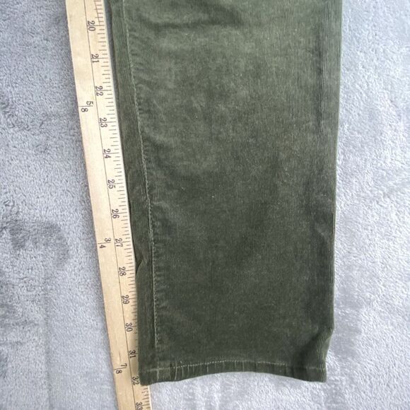Adrianio Goldschmied Stevie Pants Womens 32 Olive Green Corduroy Slim Straight - Picture 6 of 16